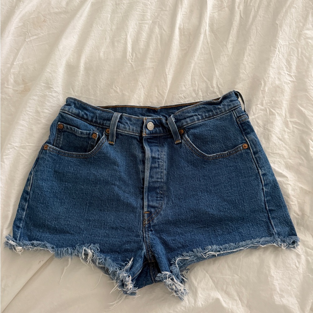 Levi's Blue Jean Shorts High-Waisted Vintage Style